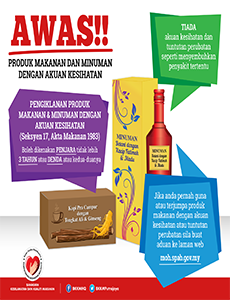 BKKM - Awas!! Produk Makanan Dan Minuman Dengan Akuan Kesihatan (Infografik)